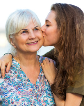 elderly woman smiling