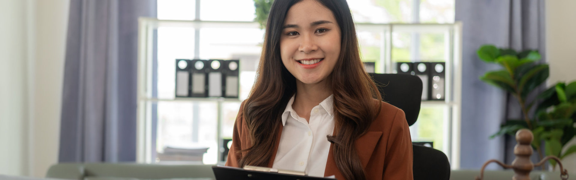 woman smiling